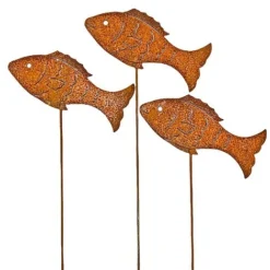 3 Fish Silhouette Stake Garden Ornaments -Garden Central Sales Store 562194020712 7