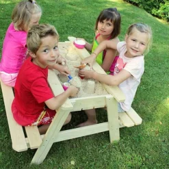 Soulet Childrens Wooden Picnic Table With Sandpit -Garden Central Sales Store 782714 AMB 01