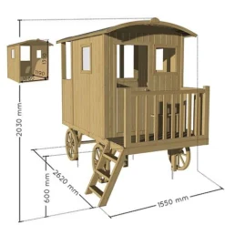 Soulet Carry Shepherds Hut Playhouse 6 X 8 -Garden Central Sales Store 782856 VISUEL DIM PRODUIT