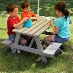 Soulet Childrens Garden Picnic Table Grey -Garden Central Sales Store 783568 AMB 01