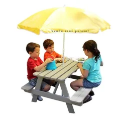 Soulet Childrens Garden Picnic Table Grey -Garden Central Sales Store 783568 DET 02