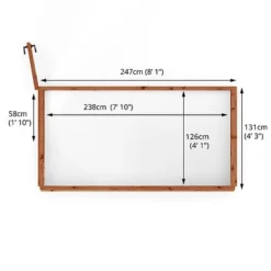 Waltons 8 X 4 Premium Wooden Shiplap Tongue And Groove Lean To Greenhouse -Garden Central Sales Store 8x4 premium lean to greenhouse SI 004 001 0005 floor plan