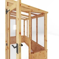 Waltons 8 X 4 Premium Wooden Shiplap Tongue And Groove Lean To Greenhouse -Garden Central Sales Store 8x4 premium lean to greenhouse detail002 SI 004 001 0005