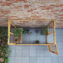 Waltons 8 X 4 Premium Wooden Shiplap Tongue And Groove Lean To Greenhouse -Garden Central Sales Store 8x4 premium lean to greenhouse w3 aerial SI 004 001 0005