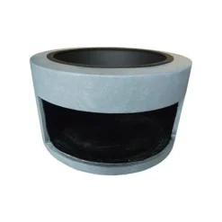 Firebowl & Round Console Cement H32Cm D58Cm