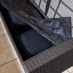 Rowlinson Garden Deluxe Rattan Corner Sofa Dining Set 8 Seat Grey -Garden Central Sales Store AlbanyCornerset Grey 08