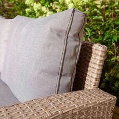 Rowlinson Garden Deluxe Rattan Corner Sofa Dining Set 8 Seat Oatmeal -Garden Central Sales Store AlbanyCornerset Wheat 05