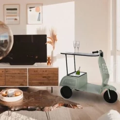 Idooka Green Metal Scooter Side Table -Garden Central Sales Store BT1000 BARS.GREEN .LifestyleLivingRoom