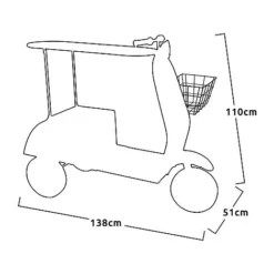 Idooka Green Metal Scooter Side Table -Garden Central Sales Store BT1000 BARS.Silhouette