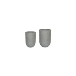 Catania Grey Terrazzo Set Of 2 Vases