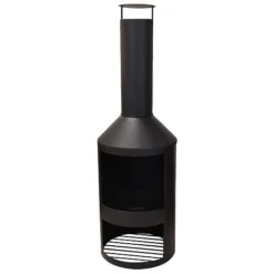 Idooka Black Chiminea Outdoor Heating Fire Pit -Garden Central Sales Store CM70001.LogStore.Main
