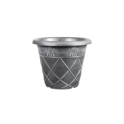 Tuscany Planter Roman Round 45cm Silver Effect