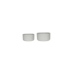 Catania White Terrazzo Set Of 2 Cylinder Bowls