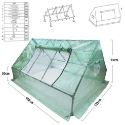Idooka Green Mesh Garden Polytunnel -Garden Central Sales Store Dims1