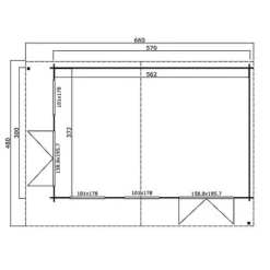 Doddington Log Cabin 4m X 5.9m -Garden Central Sales Store Doddington20plan