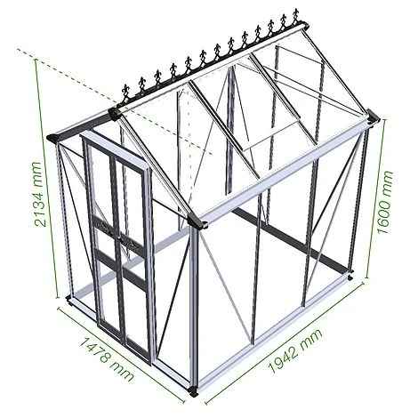 Eden Birdlip 4x6 Greenhouse 2 Eden Birdlip 4x6 Greenhouse - Image 2