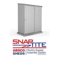 Absco Space Saver 5' X 3' Pent Roof Outdoor Metal Garden Storage Shed - 4 Colours Available -Garden Central Sales Store ESDXL20MET001 300dpi 3