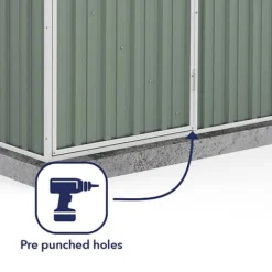 Absco Space Saver 5' X 5' Pent Roof Outdoor Metal Garden Storage Shed - 4 Colours Available -Garden Central Sales Store ESDXL20MET105 4