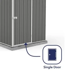 Absco Space Saver 5' X 5' Pent Roof Outdoor Metal Garden Storage Shed - 4 Colours Available -Garden Central Sales Store ESDXL20MET106 3