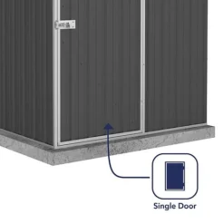 Absco Premier 5' X 5' Reverse Apex Roof Outdoor Metal Garden Storage Shed - 2 Colours Available 12 Absco Premier 5' X 5' Reverse Apex Roof Outdoor Metal Garden Storage Shed - 2 Colours Available -Garden Central Sales Store ESDXL20MET114 3