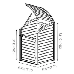 Pressure Treated 3' X 3' Bin Storage Unit -Garden Central Sales Store ESDXL21PT02420 20Spec20Drawing