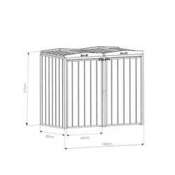 Premium Double Bin Store -Garden Central Sales Store ESDXL21PT031 double bin store spec image 02 2