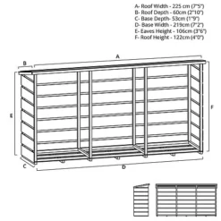 Pressure Treated 8' X 2' Budget Log Store -Garden Central Sales Store ESDXL21PT046 Budget20Double20Log20Store