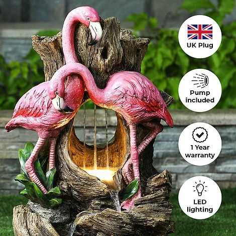 Flamingo LED Garden Water Feature 4 Flamingo LED Garden Water Feature - Image 4