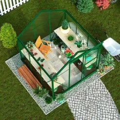 Garden Grow Traditional Greenhouse 6.2 X 6.2 X 6.6ft - Green -Garden Central Sales Store G0467 4