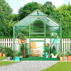 Garden Grow Traditional Greenhouse 6.2 X 6.2 X 6.6ft - Green -Garden Central Sales Store G0467 6