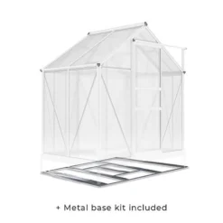 Polycarbonate Greenhouse 6x4ft With FREE Base Kit -Garden Central Sales Store G1001F A Aluminumbase