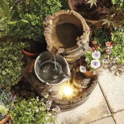 Cascading Barrel Water Feature And Planter -Garden Central Sales Store G1393 3 1000x1000 1