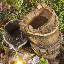 Cascading Barrel Water Feature And Planter -Garden Central Sales Store G1393 4 1000x1000 1