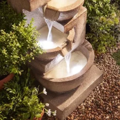 4 Tier Laguna Cascade Water Feature With Light -Garden Central Sales Store G1415 4 Tier Luguna