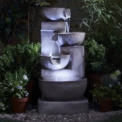4 Tier Laguna Cascade Water Feature With Light -Garden Central Sales Store G1415 4 Tier Luguna Cascade Water Feature 2 1000x1000 1