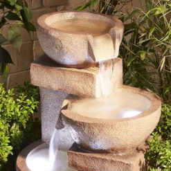 4 Tier Laguna Cascade Water Feature With Light -Garden Central Sales Store G1415 4 Tier20Luguna Cascade