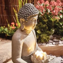 Serenity Lotus Buddha Water Feature -Garden Central Sales Store G2746 3