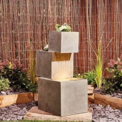 Serenity Cascade Water Feature With Planters -Garden Central Sales Store G2748 3