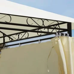 Garden Life 3x3m Metal Gazebo With Cream Roof And Curtains -Garden Central Sales Store G2762 4