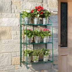 Three-tier Highbury Folding Metal Plant Stand -Garden Central Sales Store G3438 6