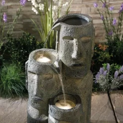Serenity Easter Island Head Cascade Water Feature -Garden Central Sales Store G3890 3