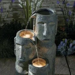 Serenity Easter Island Head Cascade Water Feature -Garden Central Sales Store G3890 4