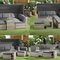 Garden Gear California Rattan Daybed With Canopy -Garden Central Sales Store G3906 4