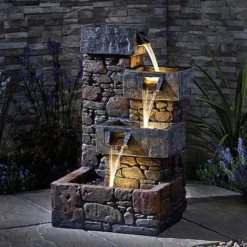 Serenity Cubic Cascading Pebble Wall Water Feature -Garden Central Sales Store G3949 3