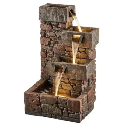 Serenity Cubic Cascading Pebble Wall Water Feature -Garden Central Sales Store G3949 4