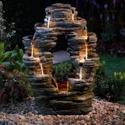 Serenity Double-Sided Rock Cascade Water Feature -Garden Central Sales Store G3954 3