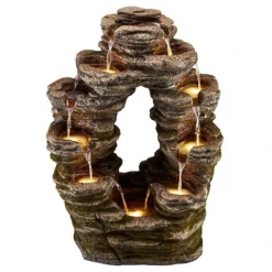 Serenity Double-Sided Rock Cascade Water Feature -Garden Central Sales Store G3954 4
