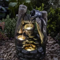 Serenity Cascading Buckets Wishing Well Water Feature -Garden Central Sales Store G3955202000x200020LS203