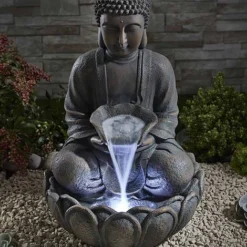 Serenity Bronze Sitting Buddha Water Feature -Garden Central Sales Store G3958202000x200020LS203