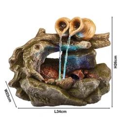 Serenity Table-Top Woodland Pouring Pots Water Feature -Garden Central Sales Store G3959 1